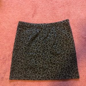 Leopard print mini skirt